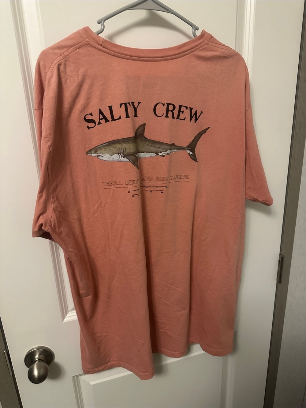 Salty Crew Men’s Short Sleeve Shark Tee - Coral Pink